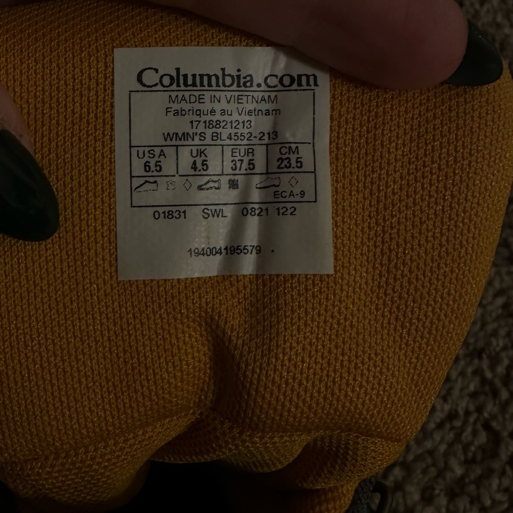 Womens Tan and Yellow Hiking Boots - Picture 4 of 4